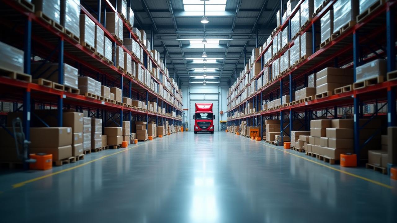 Modern and clean distribution facility in Highland Indiana with busy operational flow